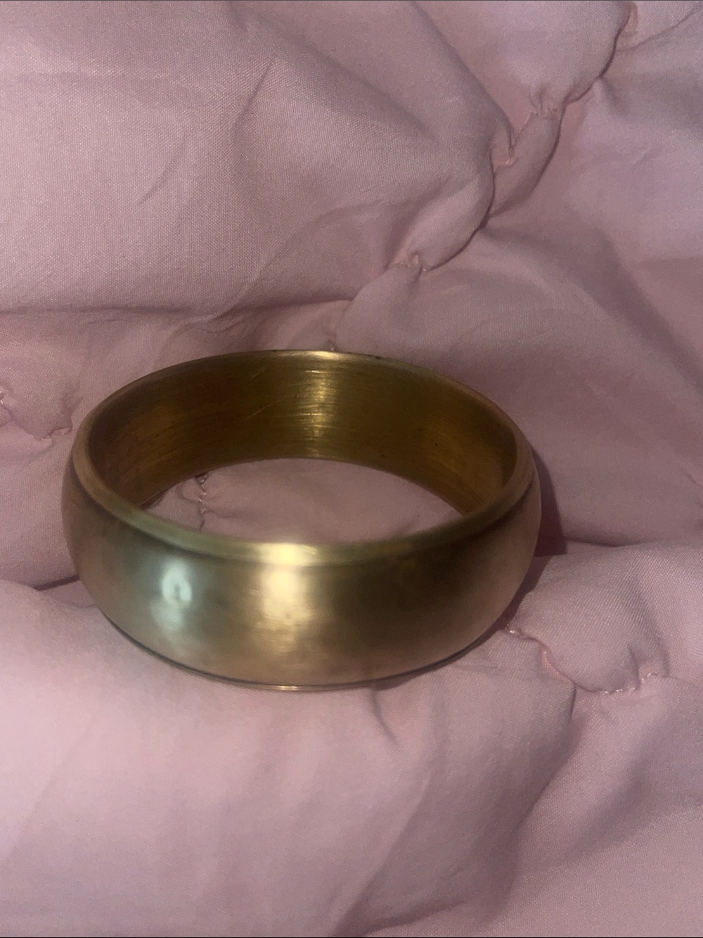 Brass-tone Wide Bangle Bracelet - Women Accessories